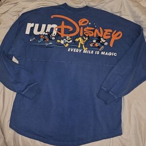 Disney Blue RunDisney Spirit Jersey with Orange Accents Size Medium